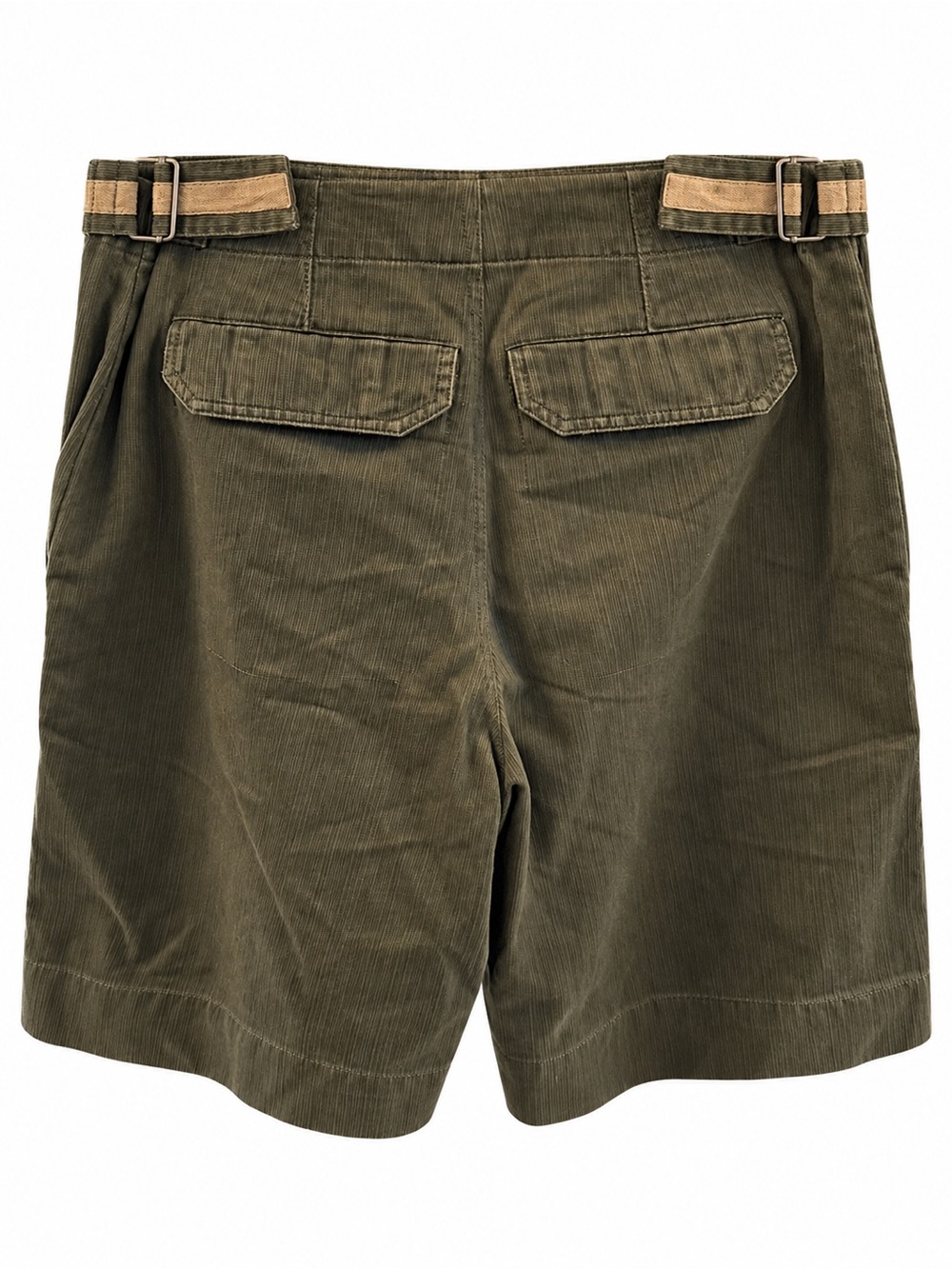 Gap Khakis Men’s Olive Corduroy Buckle Tab Shorts Size 36 - Picture 4 of 4